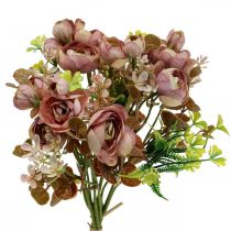 Floristik24 Kunstblumen Deko Strauß Ranunkeln Künstlich Rosa 32cm 6St