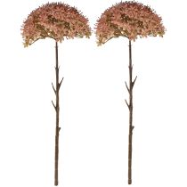 Artikel Kunstzweig Herbstdeko Blütenzweig Braun Rot 45cm 2St