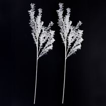 Artikel Kunstzweig gefrostet Dekozweig Winterdeko Weiß 78cm 2St