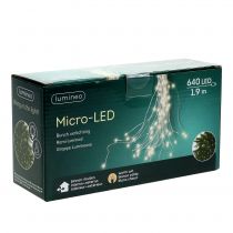 Artikel LED-Lichterbündel für innen und außen 640er 1,9m Silber/Warmweiß