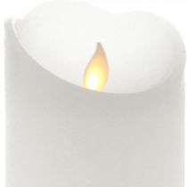 LED Kerze Wachs Stumpenkerze Warmweiß Ø7,5cm H12,5cm