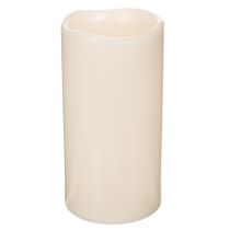 Artikel LED Kerze groß für Batterie Mit Timer Warmweiß Outdoor 25cm
