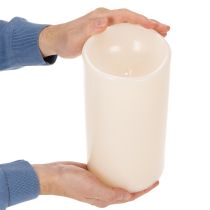 Artikel LED Kerze groß für Batterie Mit Timer Warmweiß Outdoor 25cm