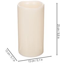 Artikel LED Kerze groß für Batterie Mit Timer Warmweiß Outdoor 25cm