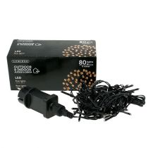 Artikel LED Reislichterkette 80 LED Girlande für außen Warmweiß 6m