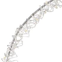 Artikel LED Ring Metall Deko zum Hängen Silber Warmweiß 30cm