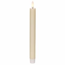 Artikel LED-Spitzkerze in Weiß mit warmweißem Licht 24cm mit Timer 2St