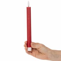 Artikel LED-Spitzkerze Rot mit warmweißem Licht 24cm 2St