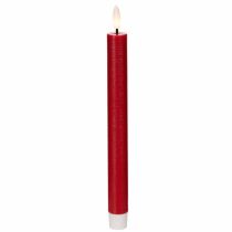 Artikel LED-Spitzkerze Rot mit warmweißem Licht 24cm 2St