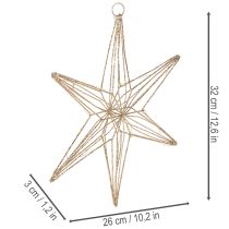 Artikel Deko LED Stern aus Draht zum Aufhängen Für innen 32cm