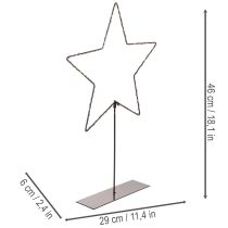 Artikel LED Stern mit Batteriefach auf Standfuß für Fensterbank und Tisch 46cm