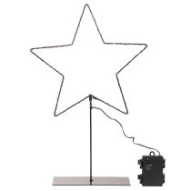 Artikel LED Stern mit Batteriefach auf Standfuß für Fensterbank und Tisch 46cm
