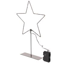 Artikel LED Stern mit Batteriefach auf Standfuß für Fensterbank und Tisch 46cm