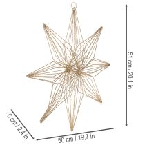 Artikel LED Deko Stern aus Draht zum Aufhängen Für innen Batteriebetrieben 51cm