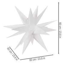 Artikel LED Stern Weihnachtsstern Warmweiß Timer Outdoor 60cm
