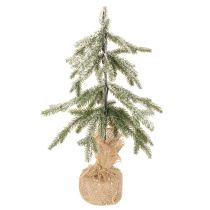 Artikel Kunstpflanze beschneit LED Tannenbaum im Jutesack Batteriebetrieben Für innen 50cm