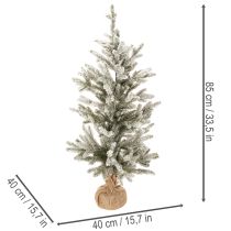 Artikel Künstlicher Tannenbaum beschneit im Jutesack 40 LED Für innen 85cm