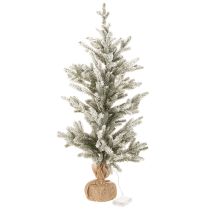 Artikel Künstlicher Tannenbaum beschneit im Jutesack 40 LED Für innen 85cm