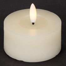 Artikel LED Teelicht Warmweiß Flackereffekt und Timer Echtwachs Für Batterie 7cm 2St