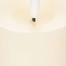 Artikel LED-Stumpenkerze aus Echtwachs in Weiß mit Timerfunktion Warmweiß 15cm