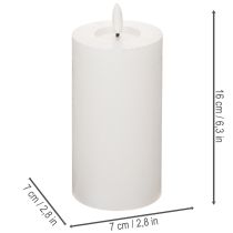Artikel LED Stumpenkerze flackernd mit Timer Ø7cm 16cm