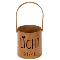 Artikel Laterne Metall Windlicht Edelrost Deko Lichtblick H22cm 2St