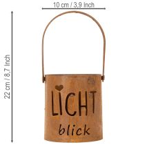 Artikel Laterne Metall Windlicht Edelrost Deko Lichtblick H22cm 2St