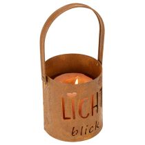 Artikel Laterne Metall Windlicht Edelrost Deko Lichtblick H22cm 2St