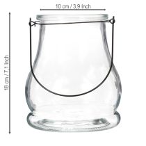Artikel Windlicht Glas Laterne für romantisches Ambiente im Garten oder auf der Terrasse 18cm