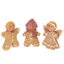 Artikel Deko Gebäckfigur Lebkuchenmännchen künstlich 8cm 3St