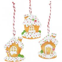 Artikel Knusperhäuschen Christbaumschmuck Lebkuchenhäuschen H9cm 3 St