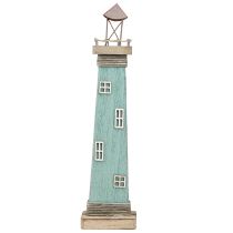 Artikel Leuchtturm Antik Optik Maritime Tischdeko Holz Blau 40,5cm