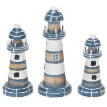 Artikel Leuchtturm Dekoration maritimer Stil für Wohnzimmer und Terrasse 20cm Set à 3St