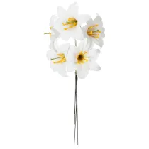 Artikel Kunstblume Lilie weiß am Draht Mittelgroß 35cm 5St