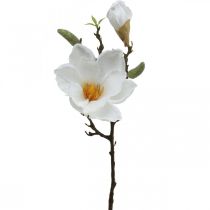 Magnolie Weiß Kunstblume mit Knospen am Deko Zweig H40cm