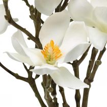 Künstliche Magnolienzweige Weiß Dekozweig H40cm 4St im Bund