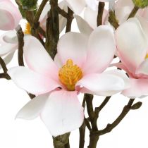 Künstliche Magnolienzweige Rosa Kunstblumen H40cm 4St im Bund