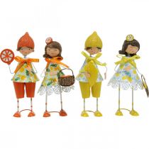 Artikel Kleine Früchtchen, Sommerdeko, Figuren Zitronen Orangen H17/18cm 4St