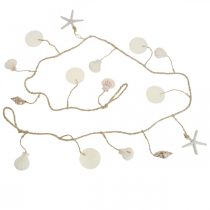 Artikel Maritime Deko Girlande Wandschmuck Muschelgirlande 130cm
