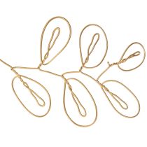 Artikel Metall Blumen Deko Girlande Draht für Blumenkranz Sommerdeko Wanddeko Gold 110cm