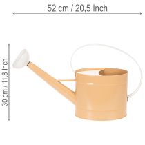 Artikel Metall Deko Gießkanne Vintage Look Hellbraun 52,5cm - Pflanzkanne für Tischdeko & Sommerdeko