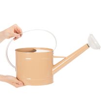 Artikel Metall Deko Gießkanne Vintage Look Hellbraun 52,5cm - Pflanzkanne für Tischdeko & Sommerdeko