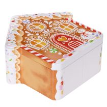 Artikel Weihnachtsdose Keksdose Tannenbaum und Haus Lebkuchenoptik 14cm 2St