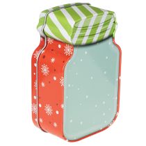 Artikel Metalldose Keksdose Weihnachtsmotiv im Keksglas-Design 15cm 2St