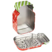 Artikel Metalldose Keksdose Weihnachtsmotiv im Keksglas-Design 15cm 2St