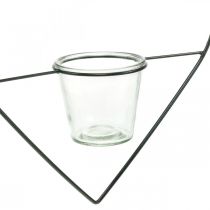 Artikel Windlicht Herz Metall 28cm Teelichthalter zum Hängen Glas 9cm