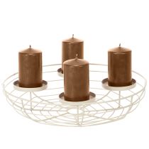 Artikel Kerzenhalter Adventskranz rund für vier Teelichter oder Kerzen 35cm