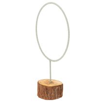 Artikel Deko Ring Metall auf Holzständer für Tischdekoration 43cm