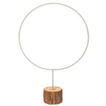 Artikel Dekoring rund auf Holzsockel Metall für Trockenblumen 52cm