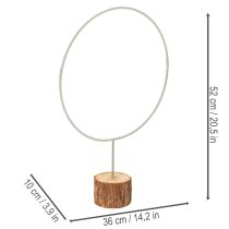 Artikel Dekoring rund auf Holzsockel Metall für Trockenblumen 52cm